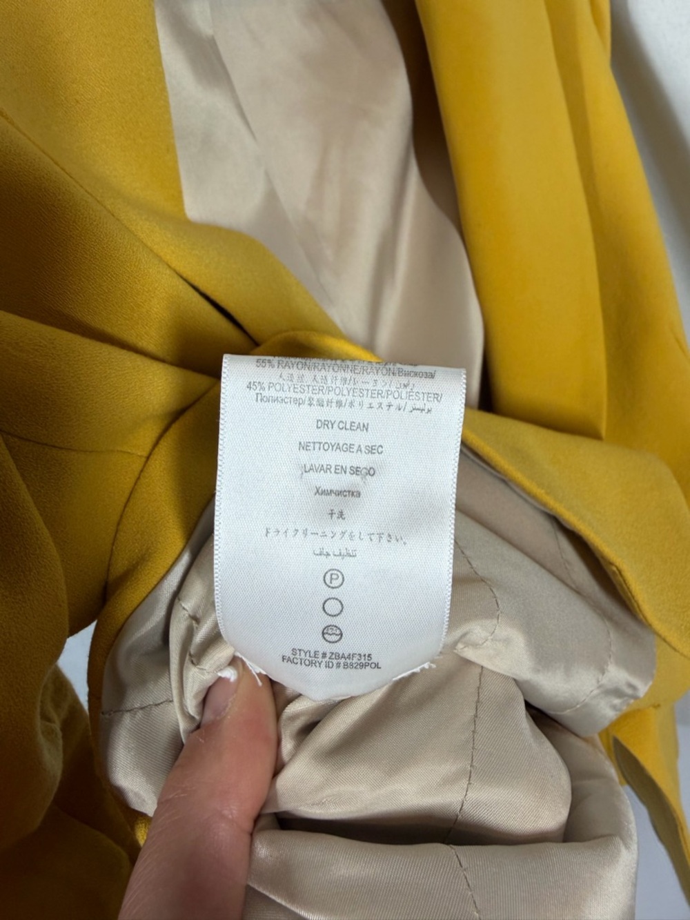 BCBGMAXAZRIA | Bowie Blazer Jacket Yellow Women's Size Small - Picture 10 of 13